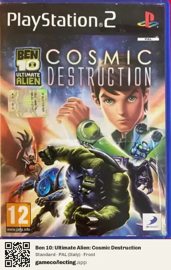 Ben 10: Ultimate Alien: Cosmic Destruction PlayStation 2, Italy box front
