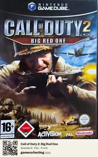 Call of Duty 2: Big Red One Nintendo GameCube, PAL box front