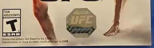 EA Sports UFC, the ESRB box on its front