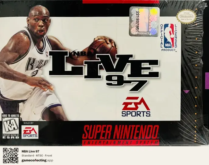 NBA Live 97 Super Nintendo Entertainment System, NTSC box front