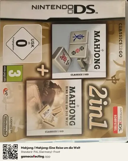 Mahjong / Mahjong: Eine Reise um die Welt Nintendo DS, Germany box front
