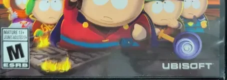 South Park: The Stick of Truth, the ESRB box on its front