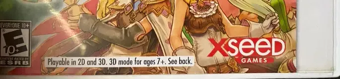 Rune Factory 4, the ESRB box on its front