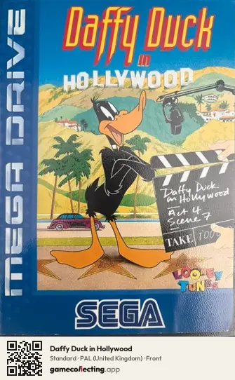 Daffy Duck in Hollywood Sega Mega Drive / Genesis, United Kingdom box front