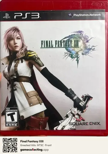 Final Fantasy XIII PlayStation 3, NTSC box front