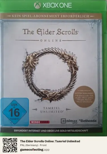 The Elder Scrolls Online: Tamriel Unlimited Xbox One, Germany box front