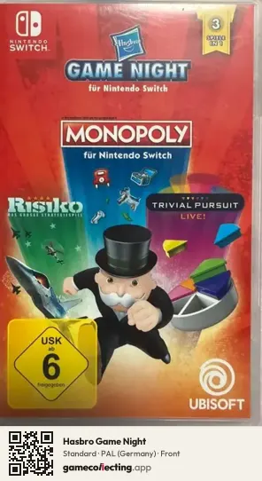 Hasbro Game Night Nintendo Switch, Germany box front