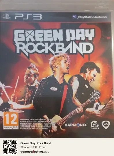 Green Day: Rock Band PlayStation 3, PAL box front