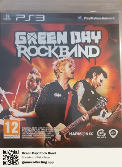 Green Day: Rock Band PlayStation 3, PAL box front