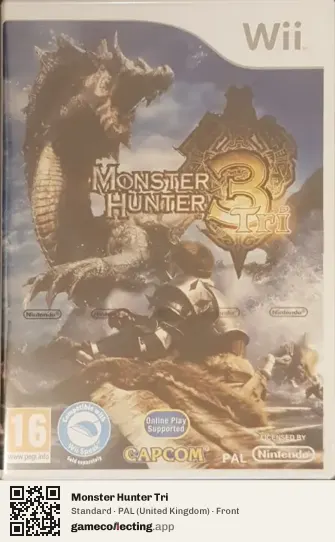 Monster Hunter Tri Nintendo Wii, United Kingdom box front