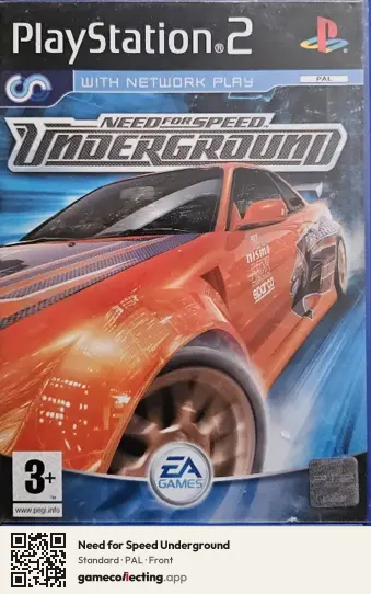 Need for Speed Underground PlayStation 2, PAL box front
