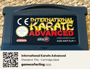 International Karate Advanced Game Boy Advance, PAL cartridge label
