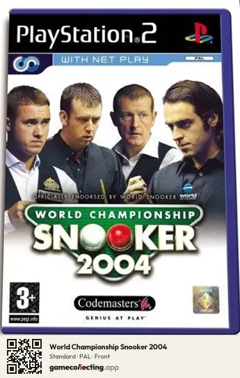 World Championship Snooker 2004 PlayStation 2, PAL box front