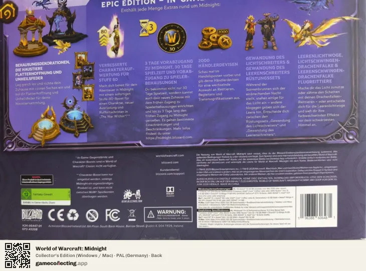 World of Warcraft: Midnight Computer, Germany box back