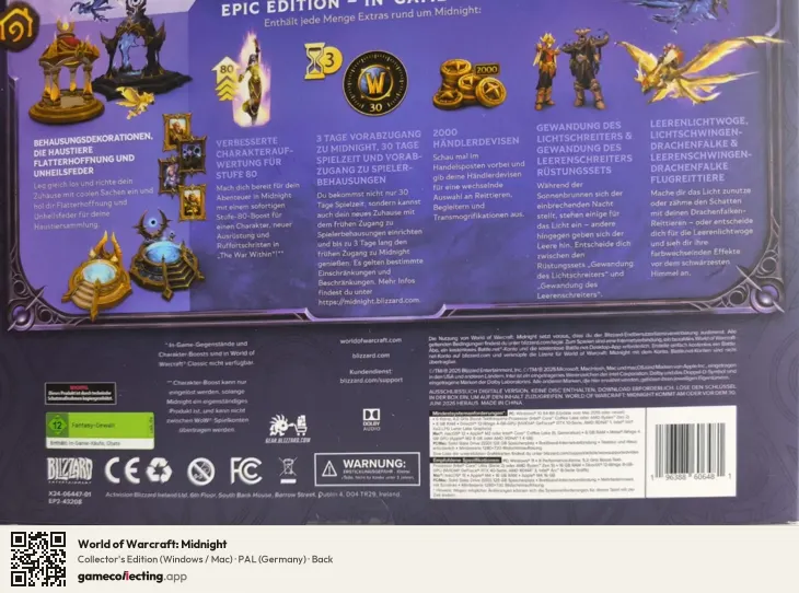 World of Warcraft: Midnight Computer, Germany box back