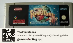 The Flintstones Super Nintendo Entertainment System, PAL cartridge label