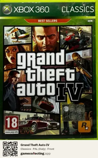 Grand Theft Auto IV Xbox 360, Italy box front