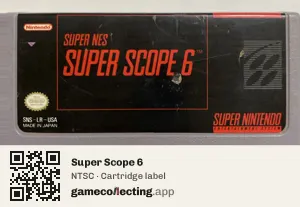 Super Scope 6 Super Nintendo Entertainment System, NTSC cartridge label