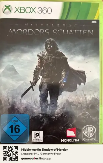Middle-earth: Shadow of Mordor Xbox 360, Germany box front