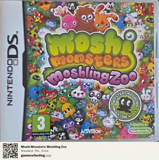 Moshi Monsters: Moshling Zoo Nintendo DS, PAL box front