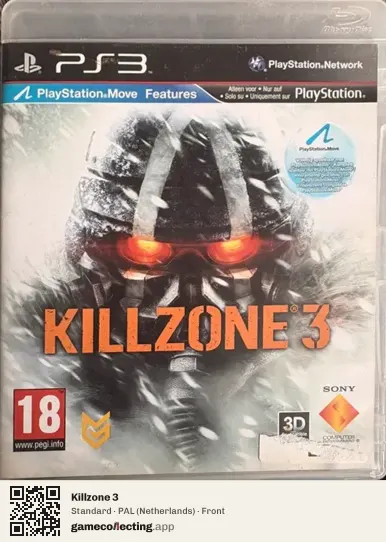 Killzone 3 PlayStation 3, Netherlands box front