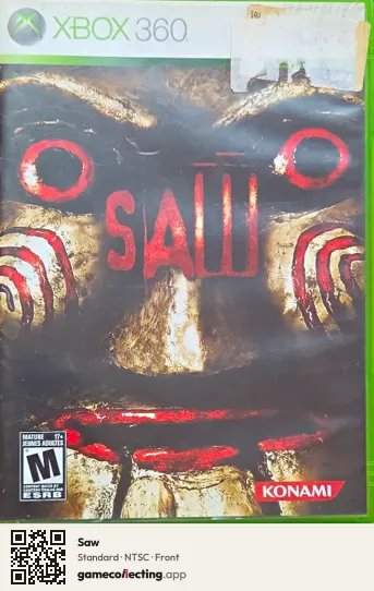 Saw Xbox 360, NTSC box front
