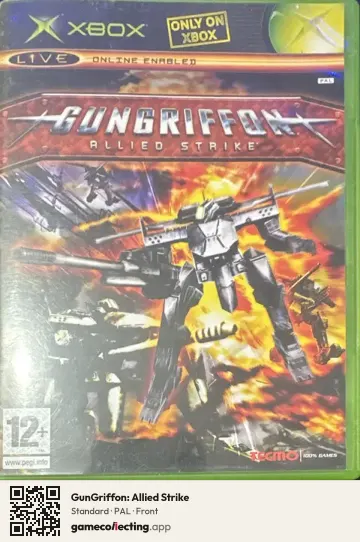 GunGriffon: Allied Strike Xbox, PAL box front