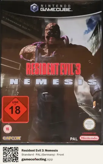 Resident Evil 3: Nemesis Nintendo GameCube, Germany box front
