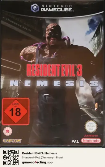 Resident Evil 3: Nemesis Nintendo GameCube, Germany box front