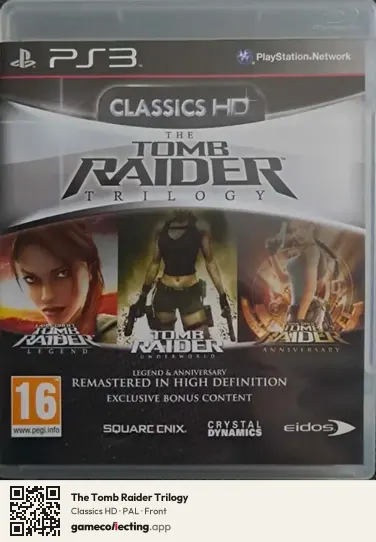The Tomb Raider Trilogy PlayStation 3, PAL box front