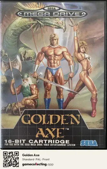 Golden Axe Sega Mega Drive / Genesis, PAL box front