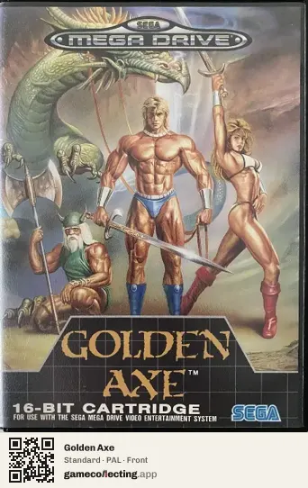 Golden Axe Sega Mega Drive / Genesis, PAL box front