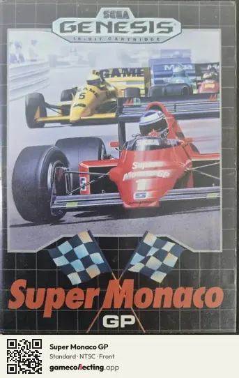 Super Monaco GP Sega Mega Drive / Genesis, NTSC box front