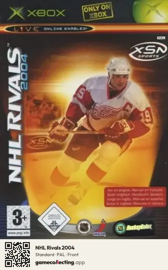 NHL Rivals 2004 Xbox, PAL box front