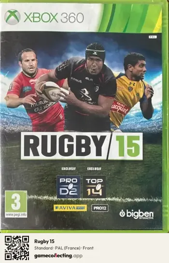 Rugby 15 Xbox 360, France box front