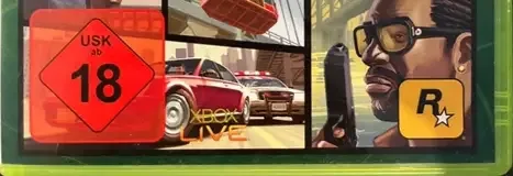 Grand Theft Auto IV, the USK square on its front
