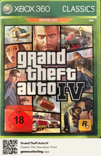 Grand Theft Auto IV Xbox 360, Germany box front