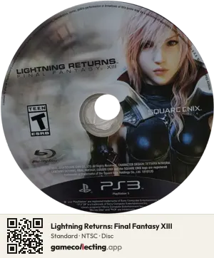 Lightning Returns: Final Fantasy XIII PlayStation 3, NTSC disc