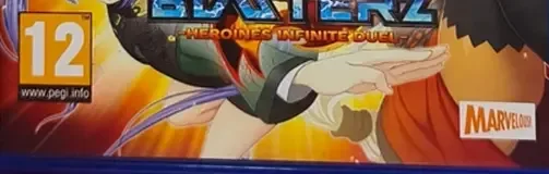 Nitroplus Blasterz: Heroines Infinite Duel, the PEGI square on its front
