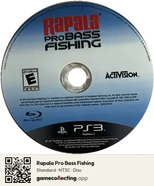 Rapala Pro Bass Fishing PlayStation 3, NTSC disc