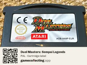 Duel Masters: Sempai Legends Game Boy Advance, PAL cartridge label