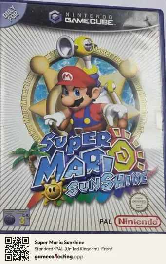 Super Mario Sunshine Nintendo GameCube, United Kingdom box front