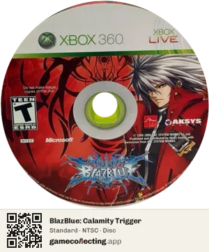 BlazBlue: Calamity Trigger Xbox 360, NTSC disc