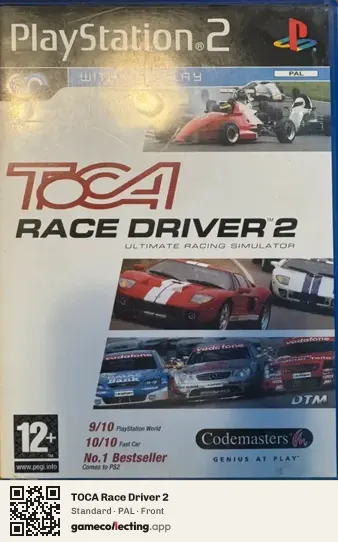 TOCA Race Driver 2 PlayStation 2, PAL box front