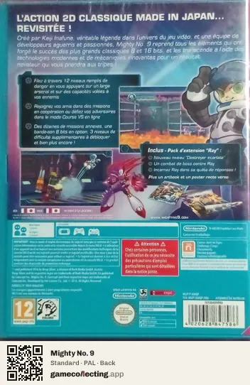 Mighty No. 9 Nintendo Wii U, PAL box back
