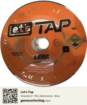 Let's Tap Nintendo Wii, PAL disc