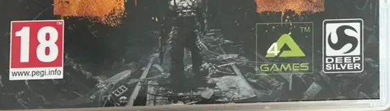 Metro: Last Light, the PEGI square on its front