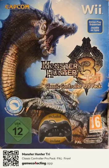 Monster Hunter Tri Nintendo Wii, PAL box front