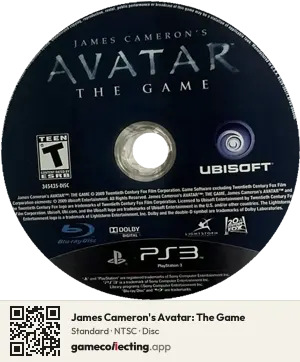 James Cameron's Avatar: The Game PlayStation 3, NTSC disc