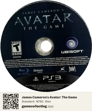 James Cameron's Avatar: The Game PlayStation 3, NTSC disc